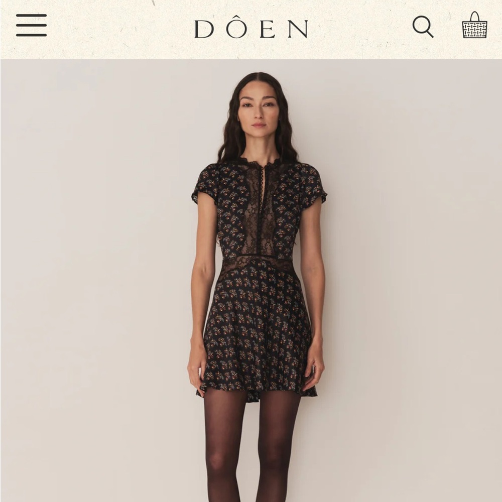 Doen Ivy Dress in Delphinium Floral worn once, perfect condition